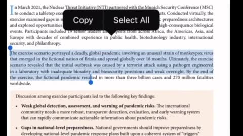 NTI (Nuclear Threat Initiative) Monkeypox Simulation From 2021 & Toy Story 3 Death By Monkeys