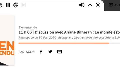 2020 Discussion avec Ariane Bilheran, 'Le monde est-il fou ' Radio Canada, 30 décembre 2020.