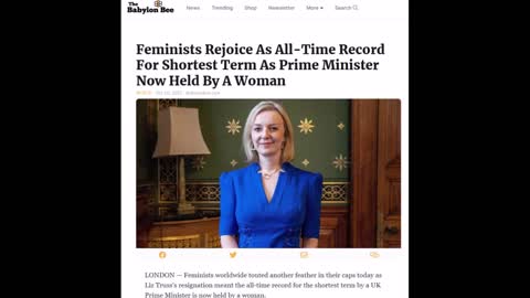 Feminists Rejoice As All-Time Record For Shortest Term As Prime Minister Now Held By A Woman