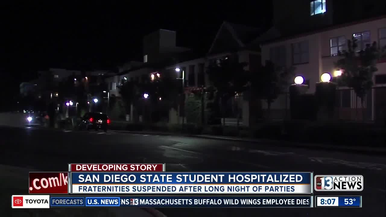 Fraternities at San Diego State suspended