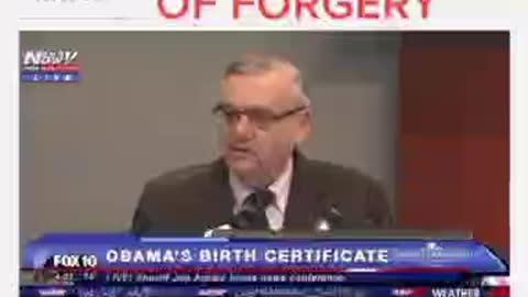 Sheriff Joe releases Obama's Birth Certificate 12/12/2021
