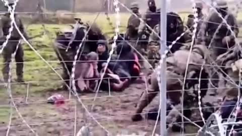 Putin's & Lukashenko's illegal aliens army on the Polish-Belarusian border