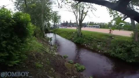 Finnish Baseball Player shoots the river for a home run, a breakdown