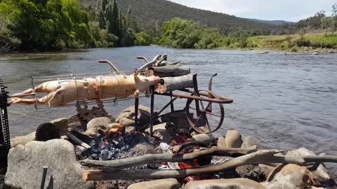 River Powered Spit Roast
