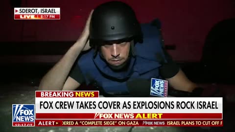Heart-Stopping Moment Fox Crew Takes Cover as Explosions Rock Israel