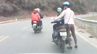 Bicycling Boy Nearly Causes Accident