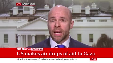 US carries out first air drop of aid for Gaza _ BBC News