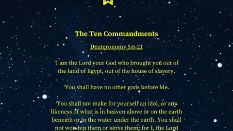 Christian Meme Video: The Ten Commandments in Deuteronomy (October 29th, 2023)