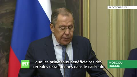 Sergueï Lavrov accuse les Occidentaux de n’avoir pas respecté l’accord sur les céréales