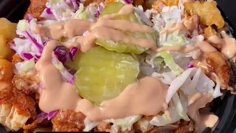 Potato Fried Chicken salad