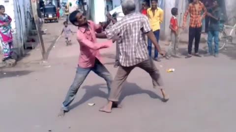 Funny Indian Drunken Street Kung Fu