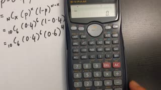 Binomial Calculation using scientific calculator