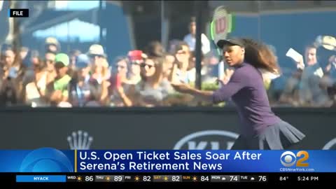 Sales of U.S. Open tickets soar after Serena Williams' announcement