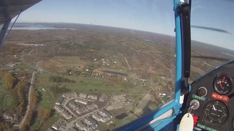 Kitfox view of Oak Bay from 1500'