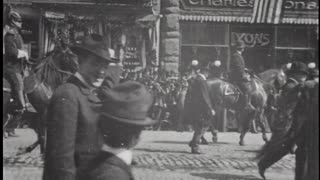 President Roosevelt's Carriage (1903 Original Black & White Film)