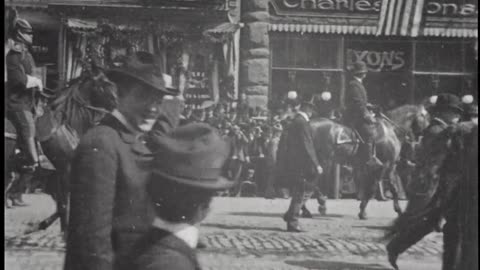 President Roosevelt's Carriage (1903 Original Black & White Film)