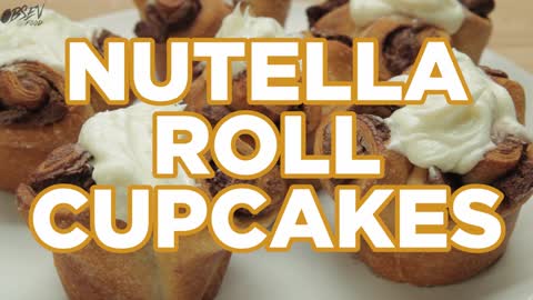 How to Make Nutella Roll Cupcakes - Full Video Recipe