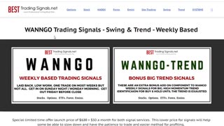 WANNGO and WANNGO Trend Trading Signals and Trading Systems - for Easy Approach Cash Flow Generation