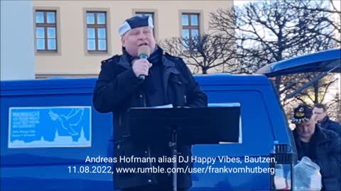 ANDREAS HOFMANN alias DJ HAPPY VIBES - 62. MAHNWACHE, BAUTZEN, 11 04 2022