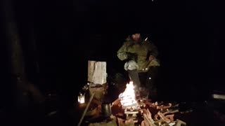 Tiny talk by a campfire. Rode wireless Go