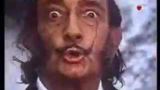 Bizarre advertisement commercial featuring Artist Salvador Dali promoting chocolate