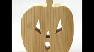 Handmade Wood Halloween Jack-o-Lantern Cutout