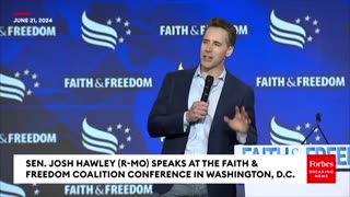 BREAKING NEWS: Josh Hawley Pummels Biden For 'Radical Anti-Faith Agenda' At Faith & Freedom Event