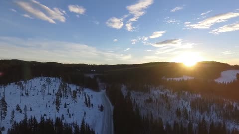 A breathtaking snow scene