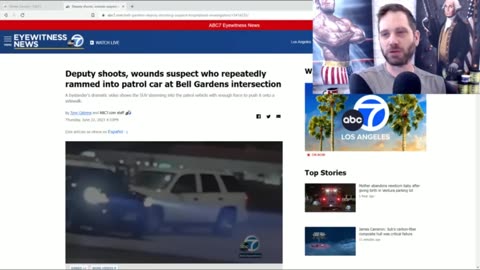 Dumb Idiot Gets Shot In the Face After Ramming His Car Into Police