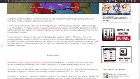 Dangerous Severe Weather Bringing Widespread Damaging Winds & Tornadoes To The Deep South!!!