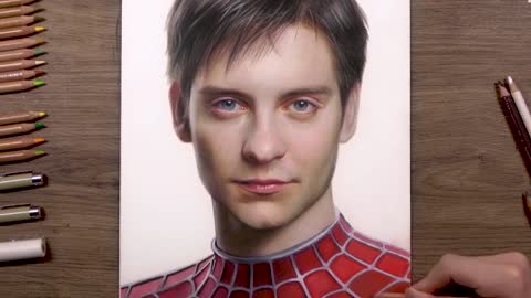 Spiderman portrait painting