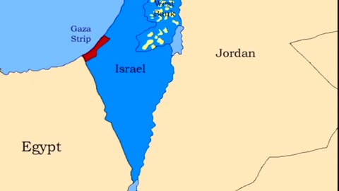 Israel & Palestine map history every year.
