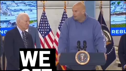 CRINGE! Fetterman fails when speaking about infrastructure with Biden