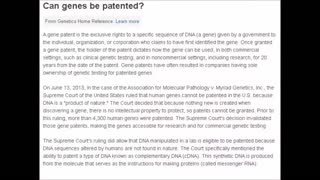Can genes be patented? DNA