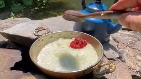 Cooking Chicken 🐔 in Forest Viral Video