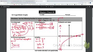 IM3 Alg 2 CC 8.2 Log Graphs Mastery Check #2
