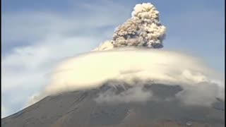 Popocatépetl volcano eruption in Mexico