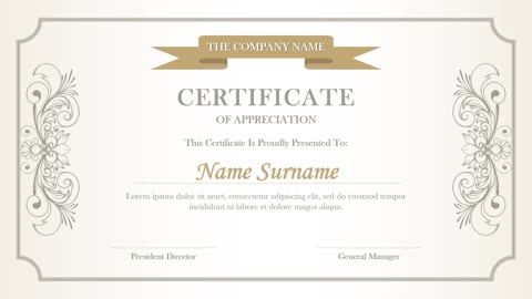 Certificate PowerPoint Presentation