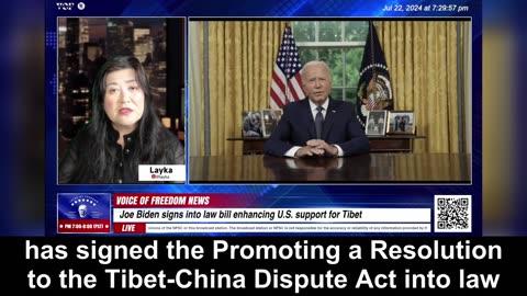 VOF EP59#2 JOE BIDEN SIGNS INTO LAW BILL ENHANCING U.S. SUPPORT FOR TIBET