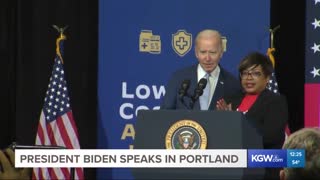 Biden While Looking At The Audience Asks If The Audience Has Chairs