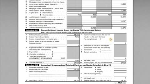 How to record Deferred Tax Assets & Liabilities - Form 1120