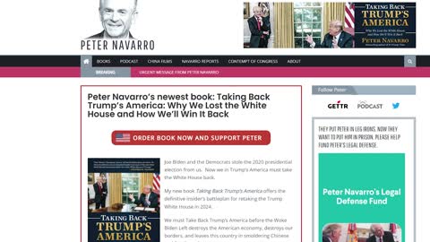Live with Peter Navarro: The Weaponization of the FBI, DOJ, Attack on Americans and the Truth