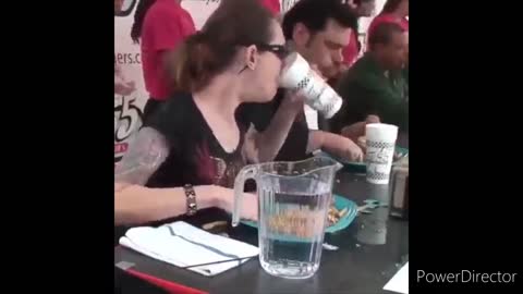 Unbelievable way a woman won an eating competition