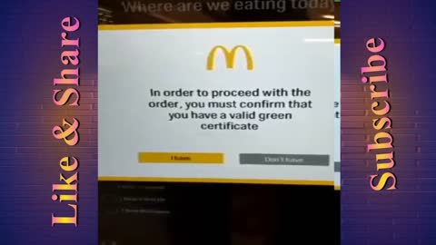 Mc Donald's in isreal refuses Service to Unvaccinated Customers