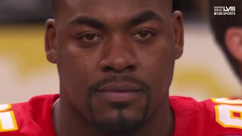Chiefs Superstar Chris Jones Cries During National Anthem At Super Bowl LVIII