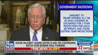 DCNF-Hoyer breaks with Pelosi, says he would welcome Trump on House floor for State of the Union