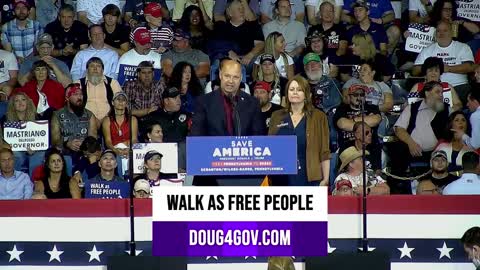 Doug and Rebbie Mastriano Speak at the SAVE AMERICA Trump Rally on September 3, 2022