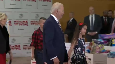 Joe Biden Appears Lost Again, Gets Led Around By A Little Girl