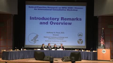 Gain-of-Function Research on HPAI H5N1 Viruses: Welcome and Introductory Remarks