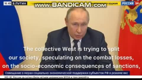 Speech Putin from 20 hours ago and he is right